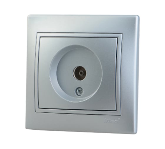 Изображение товара Розетка ТВ Lezard MIRA оконечная, серый металлик, со вставкой 701-1010-130