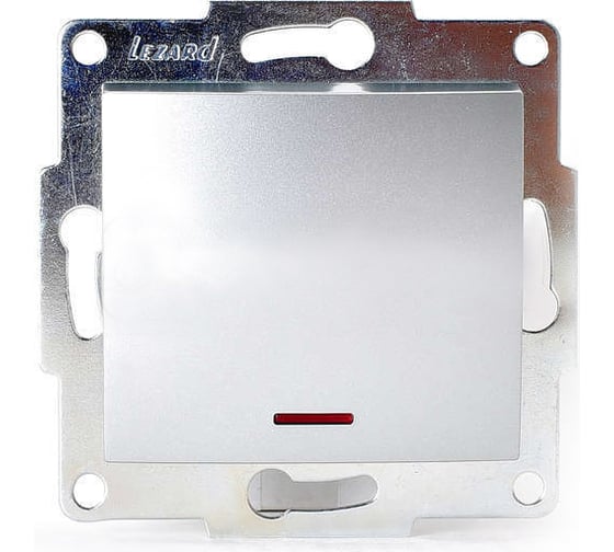 Изображение товара Выключатель с подсветкой Lezard KARINA матовое серебро 707-4388-111