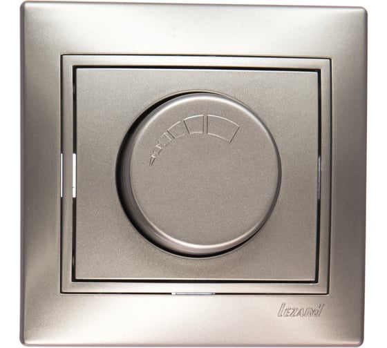 Изображение товара Диммер Lezard MIRA, 1000W, со вставкой, металлик серый 701-1010-157