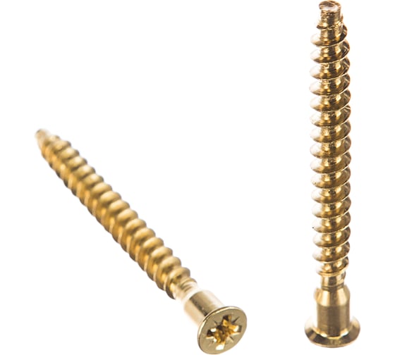 Изображение товара Шурупная стяжка Element 7,0x70 PZ латунирован. 40 шт 307550