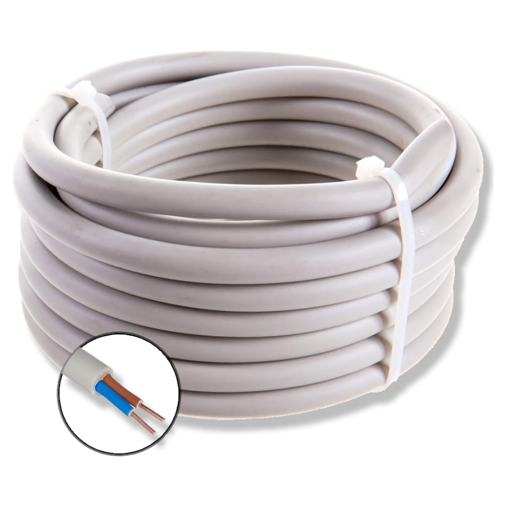 Изображение товара Кабель силовой ПРОВОДНИК круглый NYM 2x2.5 мм2 300м OZ64839L300