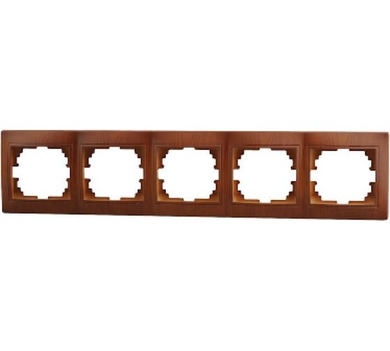Изображение товара Пятиместная горизонтальная рамка Lezard MIRA сосна 701-0801-150