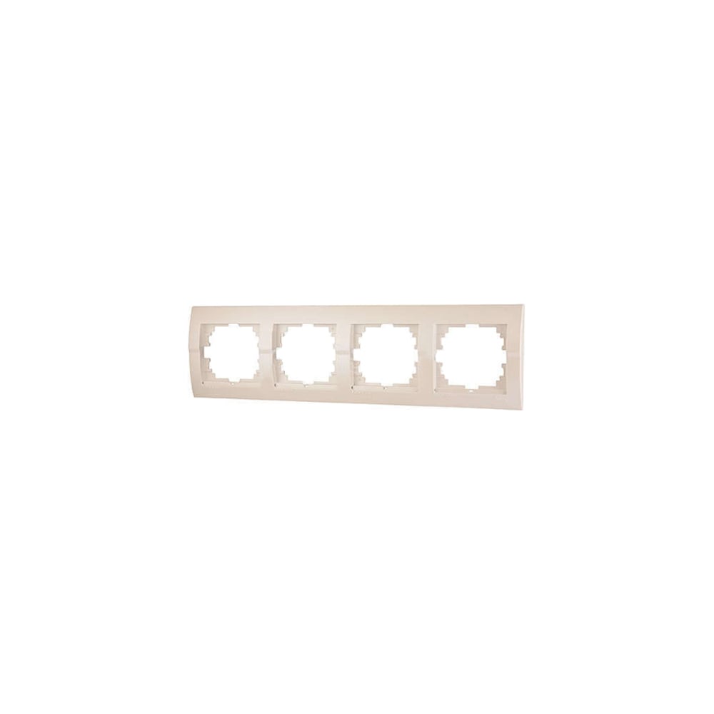 4-ая горизонтальная рамка lezard deriy жемчужно-белая, металлик 702-3000-149 - фото 1