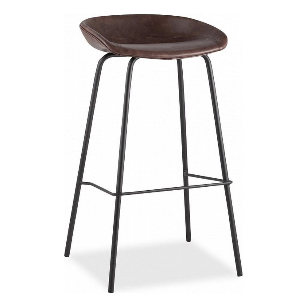 Изображение товара Барный стул Стул Груп Турин коричневая экокожа черные ножки современный дизайн