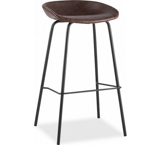 Изображение товара Барный стул Стул Груп Турин коричневая экокожа, черные ножки 8319TB BROWN