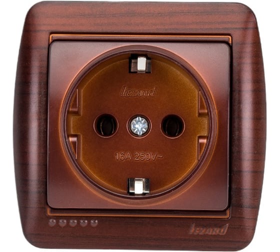 Изображение товара Розетка Lezard DEMET с заземлением, маун 711-0400-122