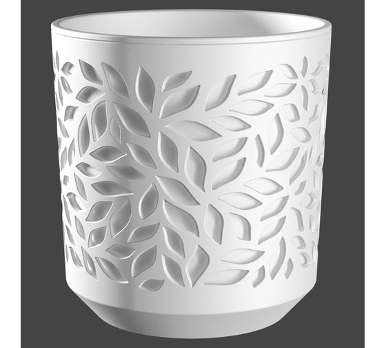 Изображение товара Кашпо bmc КШ 9569 Leaves 2 5 л h16 d 16 см БелыйБелый 065931