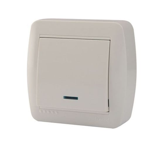 Изображение товара Выключатель Lezard DEMET с подсветкой, белый 711-0200-111