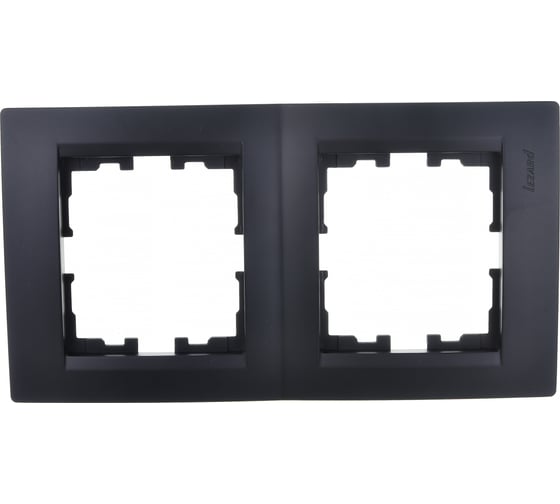 Изображение товара Двухместная вертикальная рамка Lezard KARINA без вставок, чёрный бархат 707-4200-152