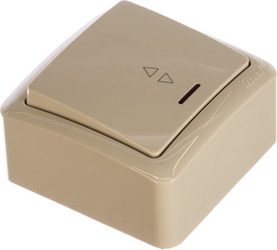 Изображение товара Проходной выключатель Lezard VIOLA с подсветкой, кремовый 751-0300-114