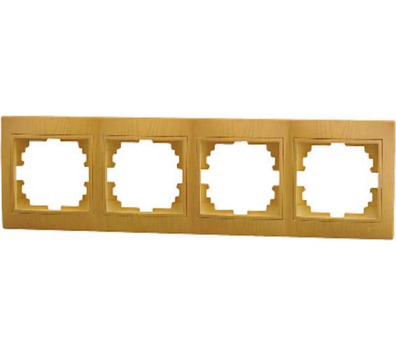 Изображение товара Четырехместная горизонтальная рамка Lezard MIRA ольха 701-0701-149