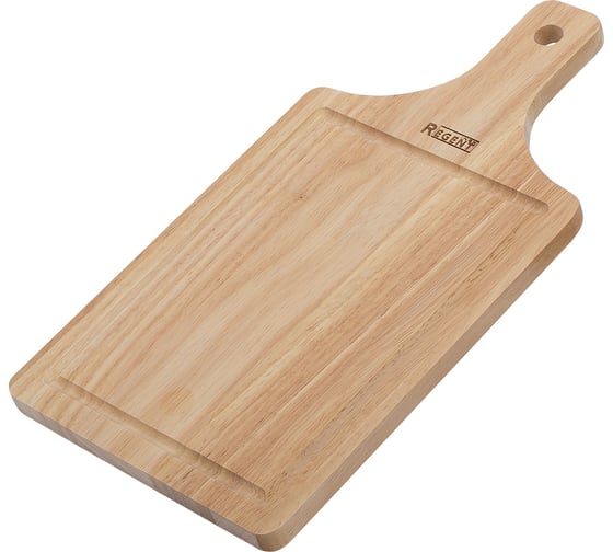 Изображение товара Доска разделочная Regent Inox прямоугольная с деревянной ручкой 40x21x1.5 см Linea Bosco 93-BO-15-03