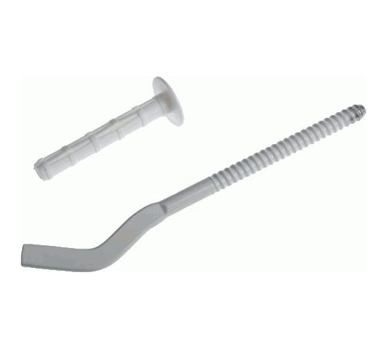 Изображение товара Кронштейн для радиатора с дюбелем Bimetta д.9 на 190 белый сплющенный 10010 28230