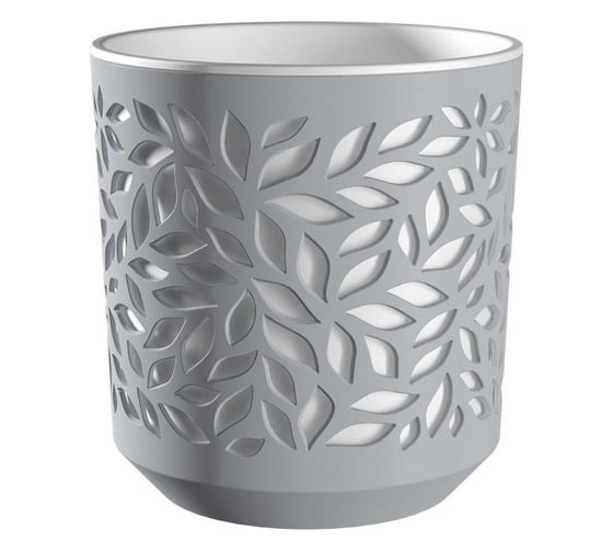 Изображение товара Кашпо bmc КШ 9576 Leaves 2 5 л h16 d 16 см СерыйБелый 065936