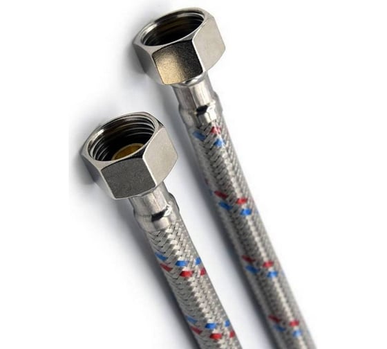 Изображение товара Подводка PROFLINE LUXE 50 см, нержавеющая сталь, гайка-гайка, с полимерным покрытием УТ-00011443