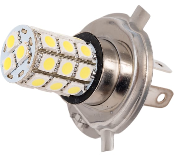 Изображение товара Автолампа H4 P43t 28 SMD 5050 WHITE 6000K 560лм 12V Megapower M-80542 998514