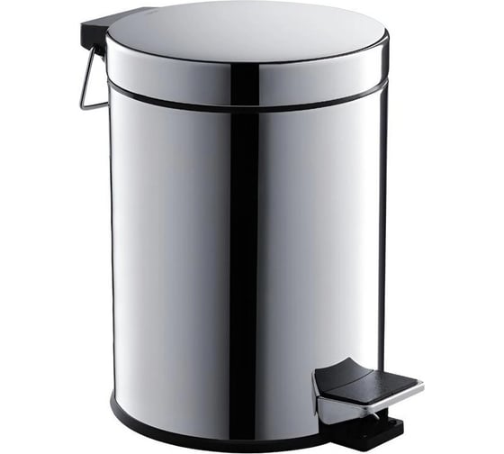 Изображение товара Корзина для мусора с педалью Aquatek 5л, полированный хром AQ4991CR 00000135730