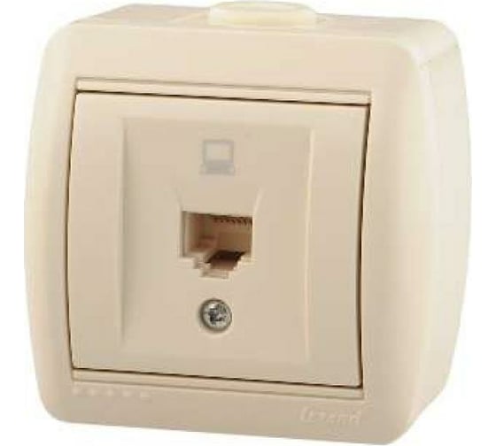 Изображение товара Компьютерная розетка Lezard NATA кремовый 710-0300-139