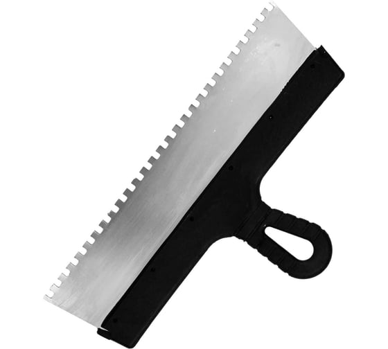 Изображение товара Шпатель Berhau зубчатый 350мм зуб 6x6 нержавеющая сталь пластиковая ручка 102182