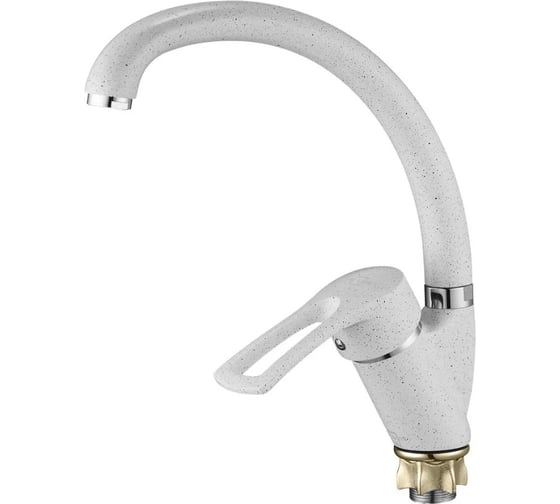 Изображение товара Смеситель для кухни мойки с высоким поворотным изливом, белый Solone KAK4-A181KW