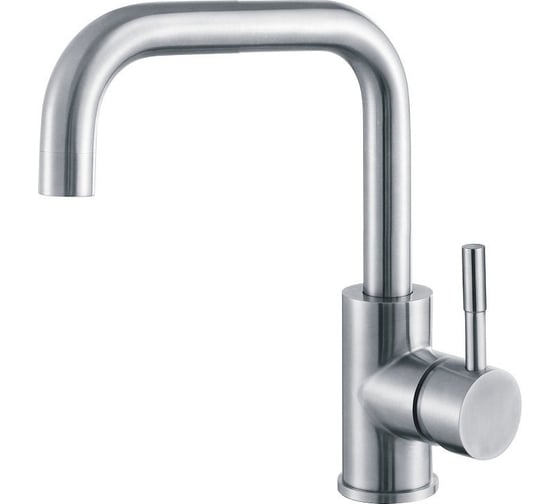 Изображение товара Смеситель для кухни мойки Haiba поворотный с высоким изливом, нержавеющая сталь HB72304-4