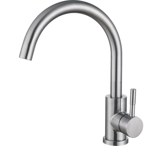 Изображение товара Смеситель для кухни мойки Haiba поворотный с высоким изливом, нержавеющая сталь HB72304-3