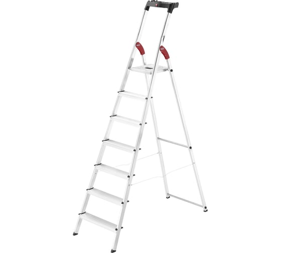 Изображение товара Алюминиевая стремянка с лотком для инструментов Hailo L60 StandartLine 7 ступеней 8160-707