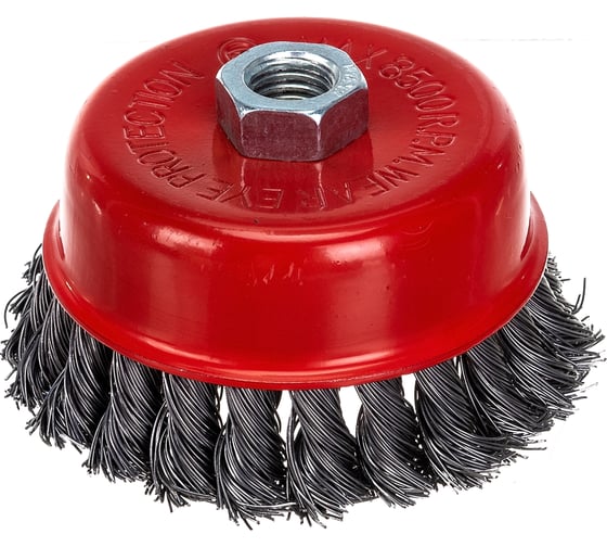 Изображение товара Щетка чашка (100 мм; М14; крученая проволока 0.5 мм) для УШМ КЕДР 149-0100 208051