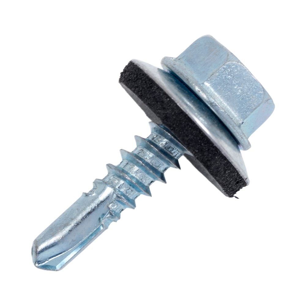 Изображение товара Саморез кровельный Квадра 4.8x19 мм цинк упаковка 10 шт сверло PT.3 шайба EPDM