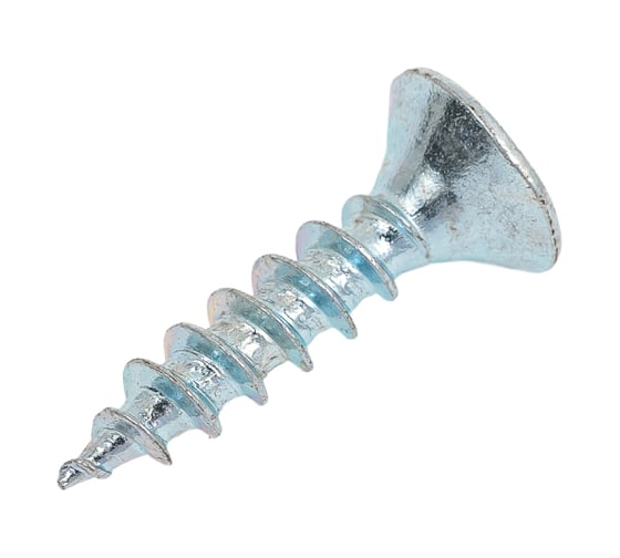 Изображение товара Саморез универсальный Квадра 4.5x20 мм, белый, потайная голова, цинк, кoробка 1000 шт. 453020011000