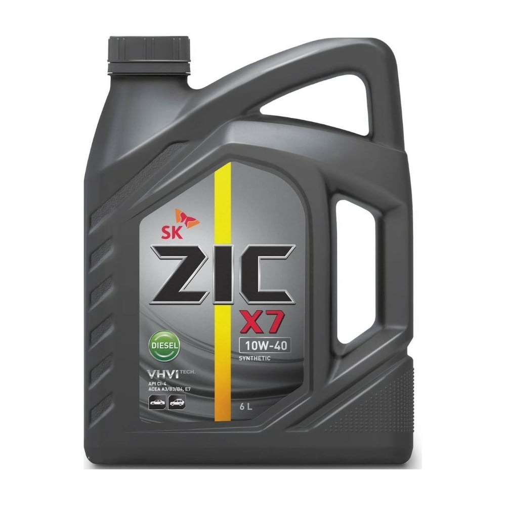 Масло синтетическое (e7, x7 10w40; diesel; ci-4/sl; 6 л) для коммерческих авто zic 172607 - фото 1
