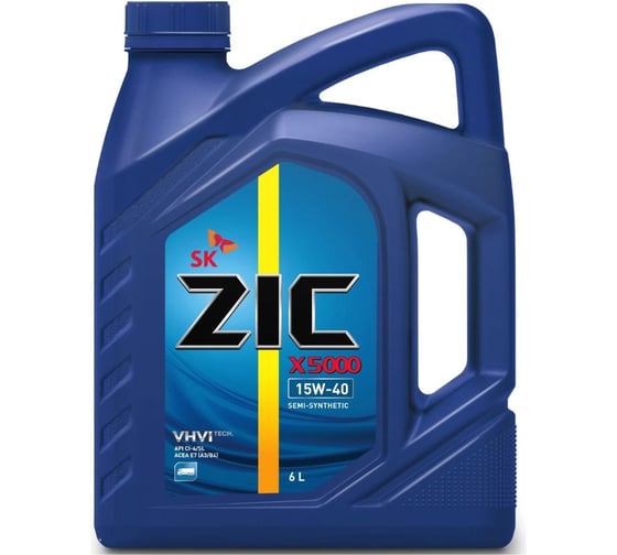 Изображение товара Масло полусинтетическое (X5000; 15w40; 6 л) для грузовых автомобилей ZIC 172604