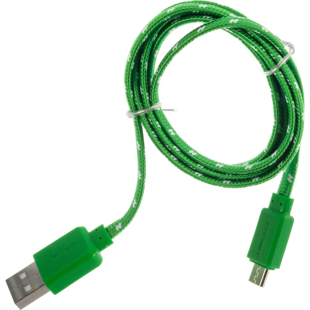 фото Кабель crown usb - microusb cmcu-3052m green cm000002120