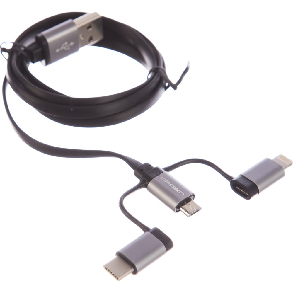 Кабель CROWN MICRO кабель usb micro usb hoco u91 1m силиконовый серый