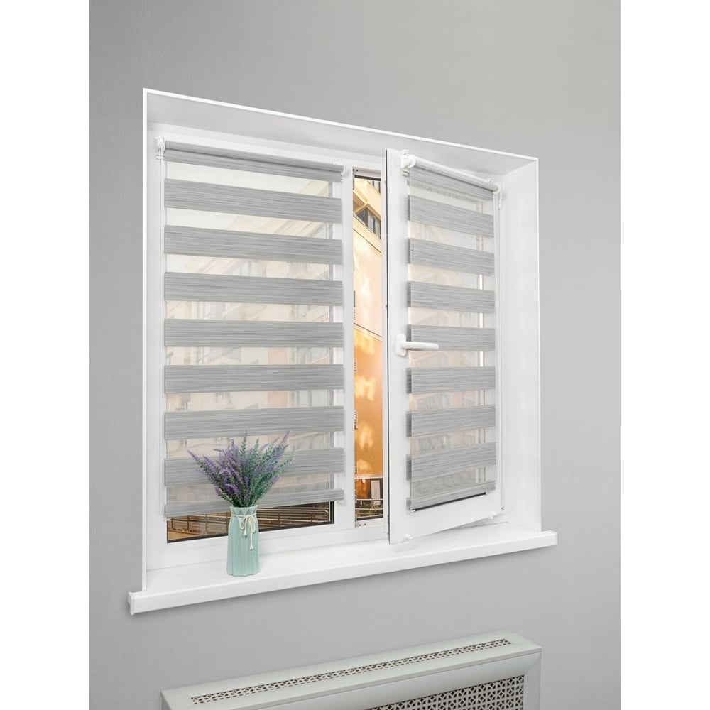 Изображение товара Рулонная штора LM DECOR День-Ночь LB 21-02 серый агат 57x160 см