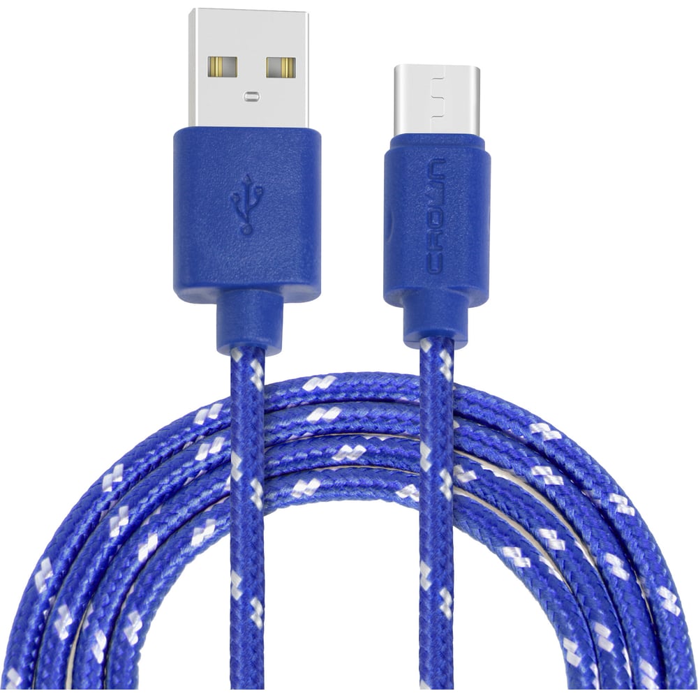 фото Кабель crown usb - usb type-c cmcu-3042c blue cm000002112