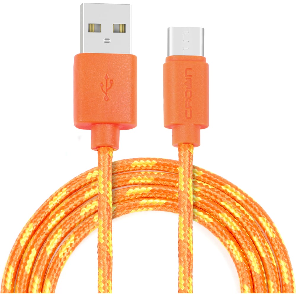 фото Кабель crown usb - usb type-c cmcu-3042c orange cm000002115