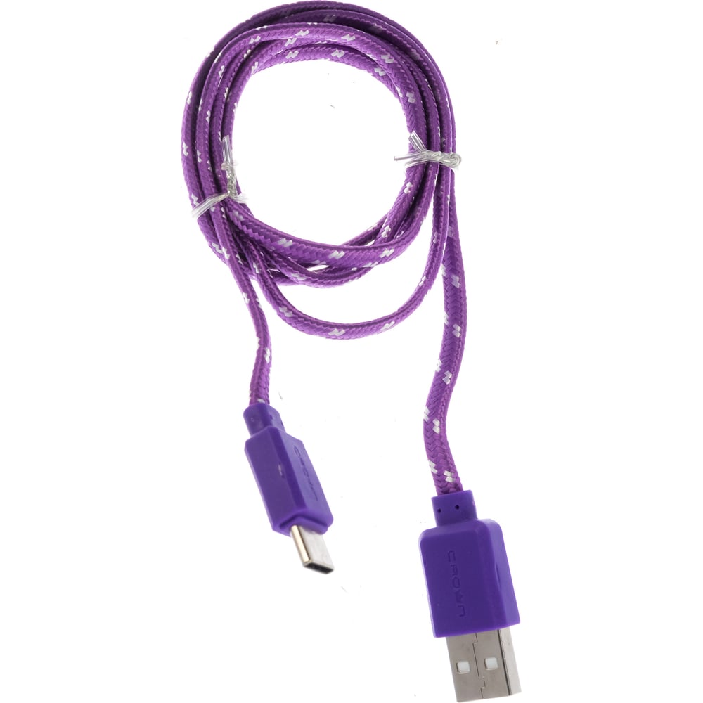 фото Кабель crown usb - usb type-c cmcu-3052c violet cm000002122