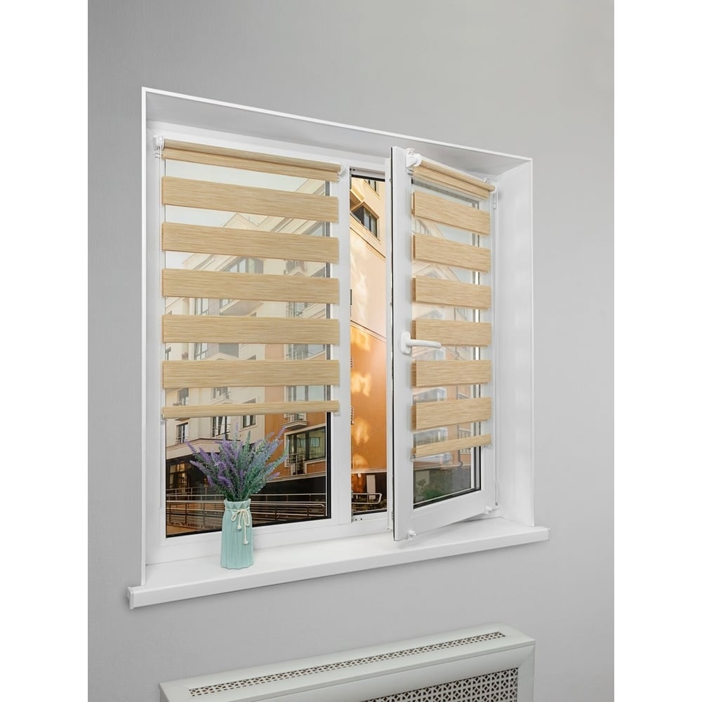 Изображение товара Рулонная штора LM DECOR День-Ночь LB 22-03 песочный 120x170 см