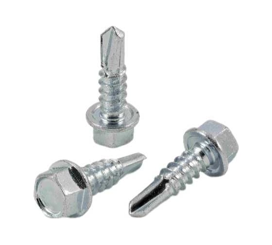 Изображение товара Саморез Квадра DIN 7504 K, 5.5x19 мм, цинк, yпаковка 10 шт., 6-гр. голова, сверло PT3 505519000010