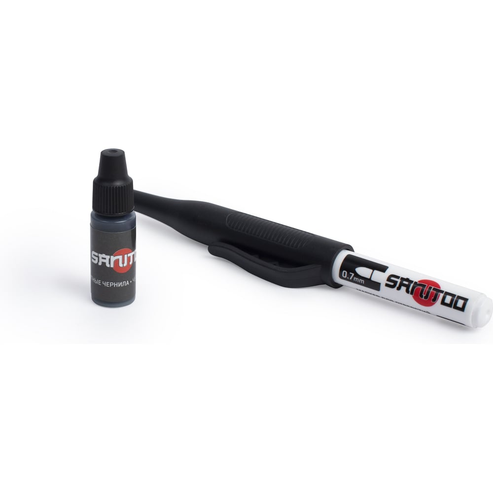 Изображение товара Маркер для отверстий Sanitoo PRO заправляемый черный 3046 для металла и бетона