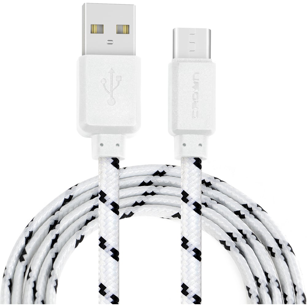 фото Кабель crown usb - usb type-c cmcu-3052c white cm000002123