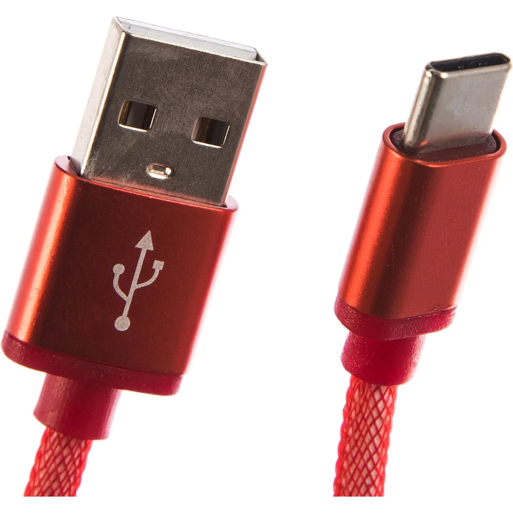 фото Кабель crown usb - usb type-c cmcu-3072c red cm000002128