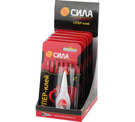 Изображение товара Супер-клей СИЛА SSBL1-6 6 г BL-1 ШБ Б0034923