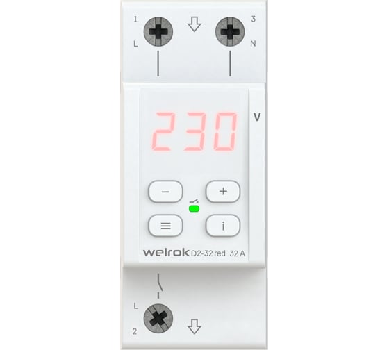 Изображение товара Реле напряжения Welrok D2-32 red 4660251140120