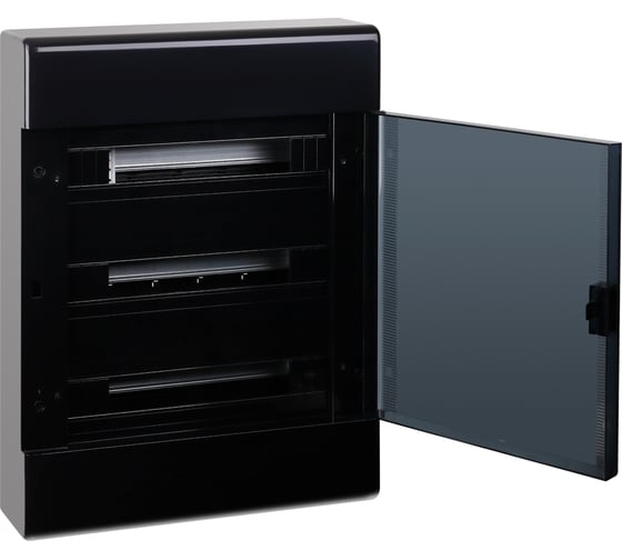 Изображение товара Щиток навесной Рувинил серии Тусо на 54 модуля черный 648x116x468 мм 68054Ч