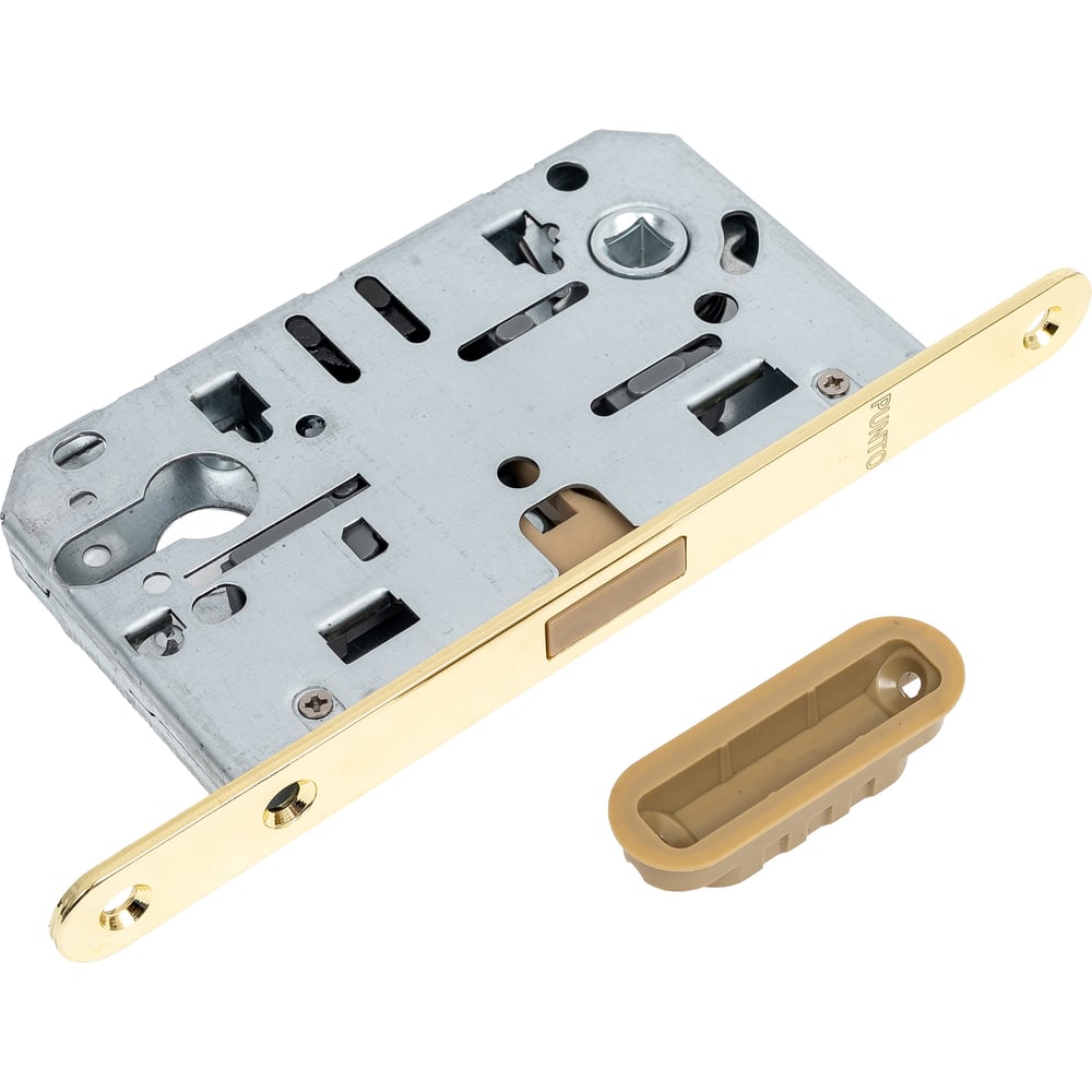 Изображение товара Корпус замка PUNTO ML85-50/BL GP в золотом цвете для деревянных дверей