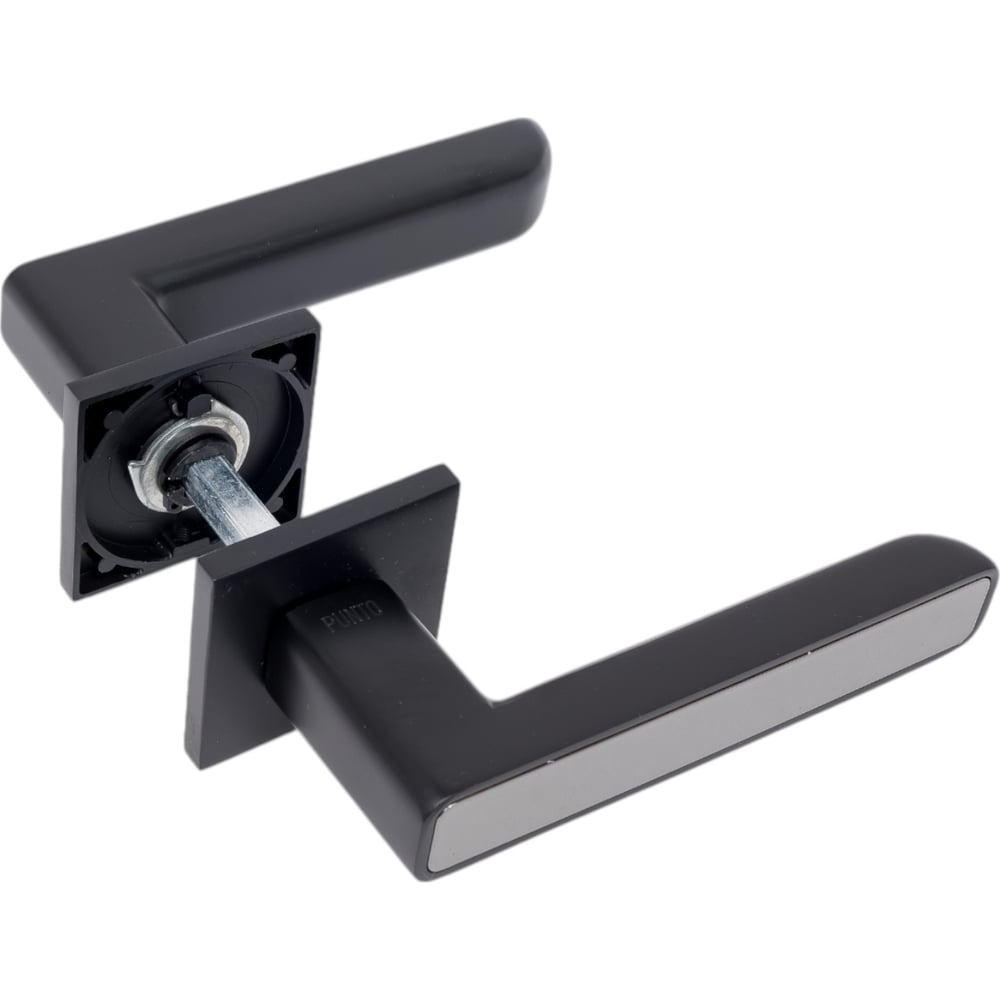 Изображение товара Дверная ручка раздельная PUNTO K.ARC Q52 MARS BL GR 24 черная/графит