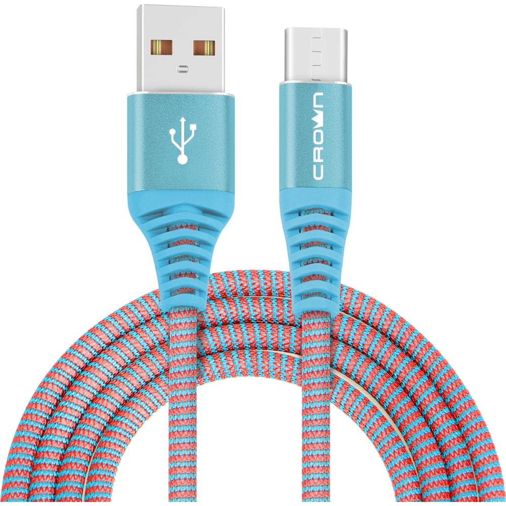 фото Кабель crown usb - usb type-c cmcu-3102c blue cm000002139