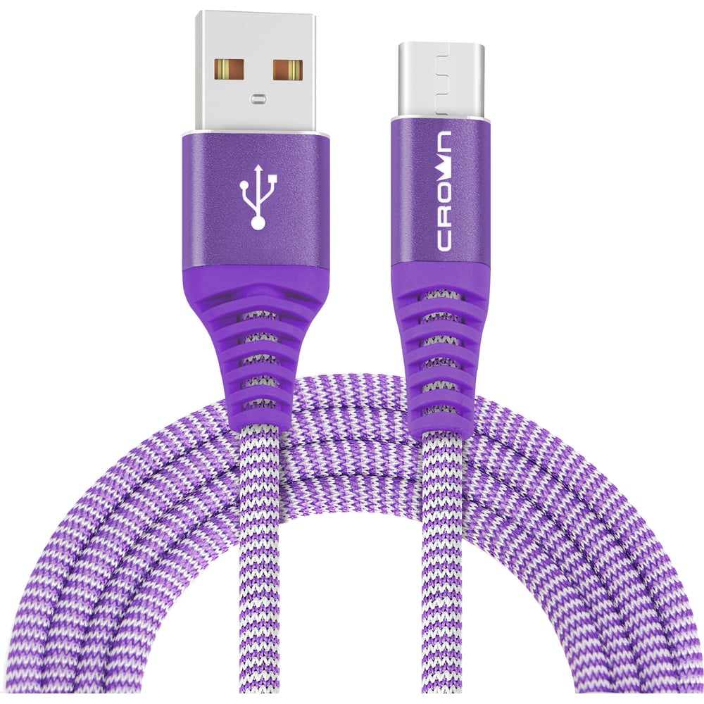 фото Кабель crown usb - usb type-c cmcu-3102c violet cm000002138